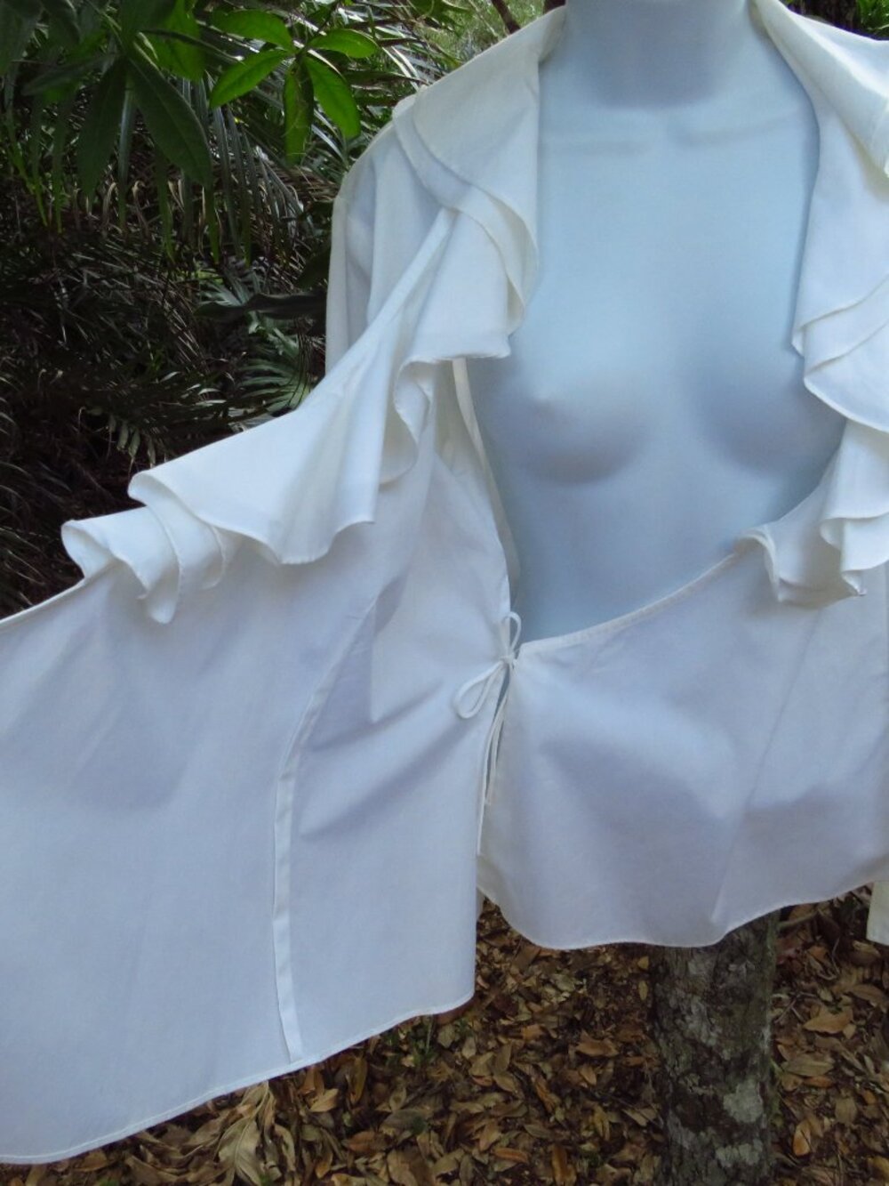 Ralph Lauren Womens Large Double ruffled collar Shirt - Picture 5 of 15